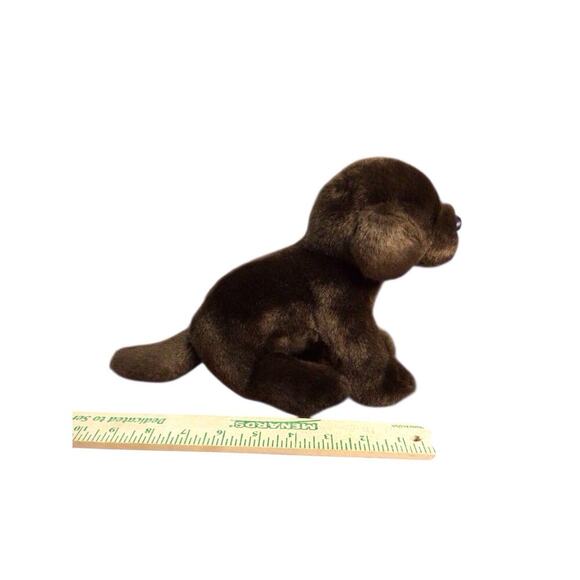 Demdaco Nat & Jules Chocolate Sitting Labrador Puppy Dog Plush Stuffed Animal - Picture 4 of 8